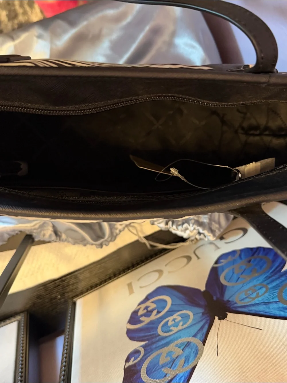 Michael Kors Black & White Zebra Print Tote Bag NWT